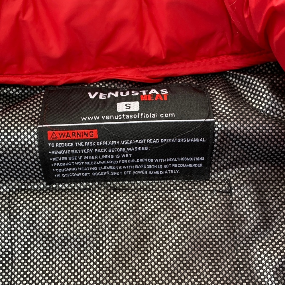VENUSTAS Womens Vibrant Red heated Puffer Jacket - Picture 2 of 6